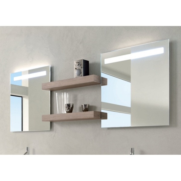 зеркало jacob delafon parallel eb1411-nf 60x65 см, с подсветкой с подогревом и ик-выключателем