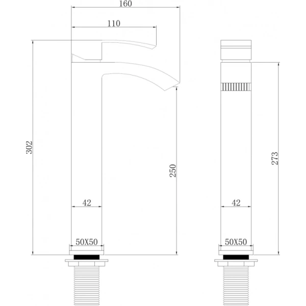 смеситель для раковины abber wasserfall af8611sp сатин
