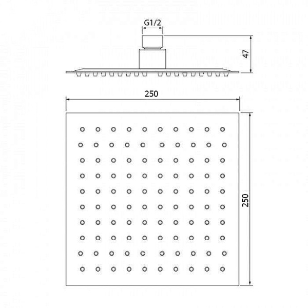 верхний душ weltwasser ww hs 25s 10000000939 хром