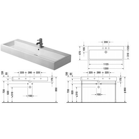 накладная раковина в ванную duravit vero 0454120073