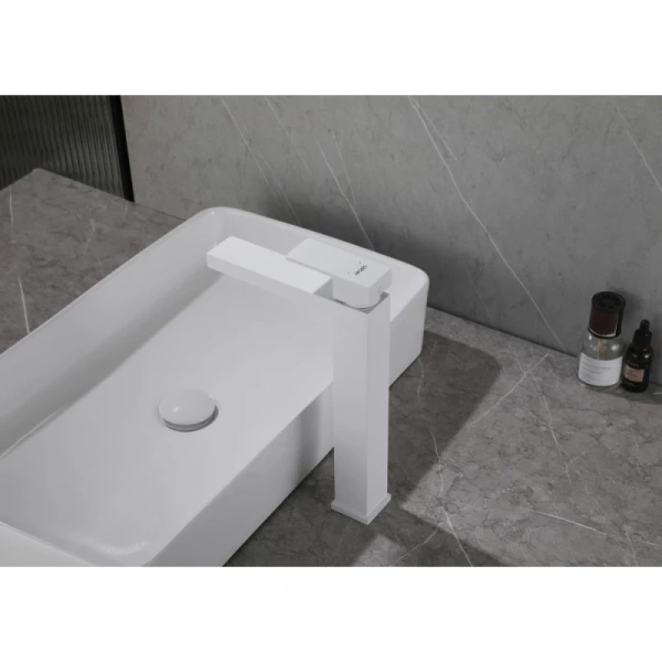 смеситель для раковины abber daheim af8211w белый матовый