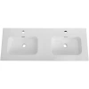 раковина cezares duet czr-8095-120-2 121x46 см, накладная, белый