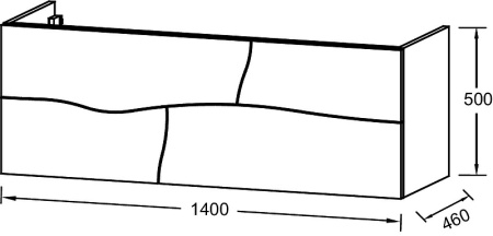 тумба под раковину jacob delafon sherwood 140 eb1835ru-p6 подвесная натуральный дуб 379746
