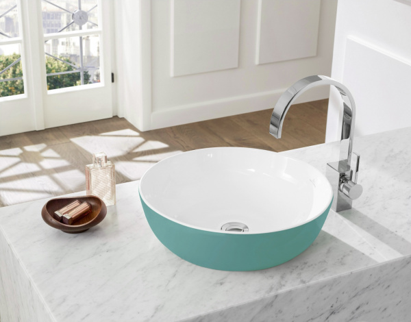 раковина villeroy & boch artis 417943bcw5 накладная, ø43 см, cedar (кедр) с покрытием ceramicplus