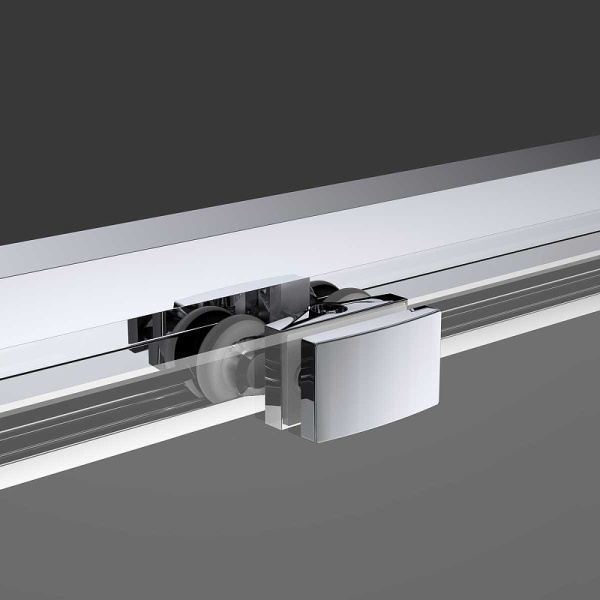 душевая дверь vincea soft 130 vds-3so130clb профиль черный, стекло прозрачное