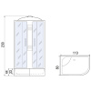 душевая кабина river nara xl 110x80 mt l 10000006211 без гидромассажа