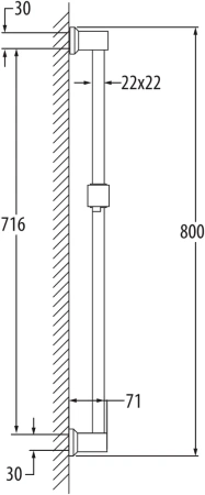 душевой гарнитур elghansa shower rail sb-67