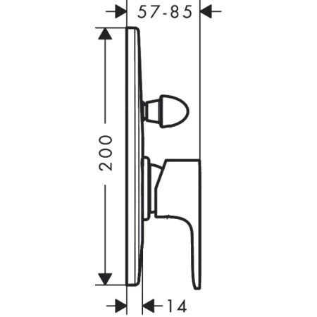смеситель для ванны hansgrohe rebris s 72449000