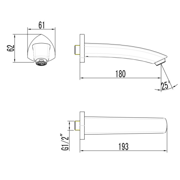 излив для ванны lemark lm3581c