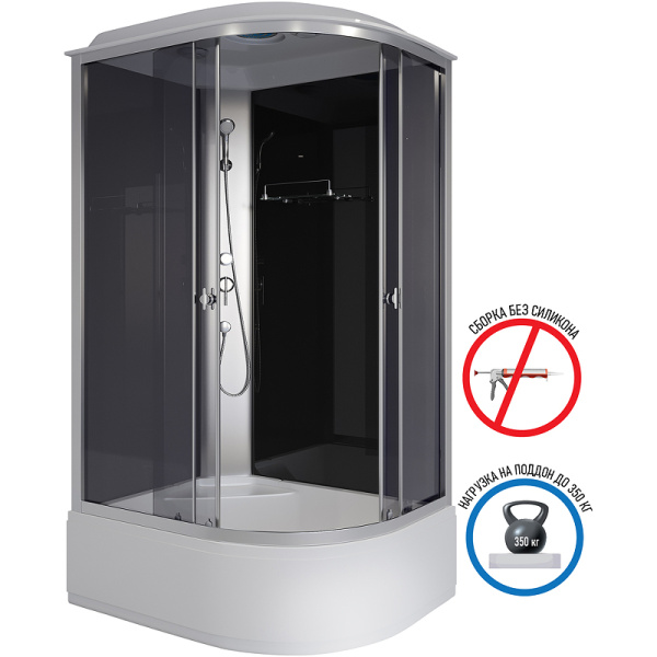 душевая кабина niagara eco 110x80 l e110/80/40l/tn без гидромассажа