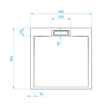душевой поддон из искусственного камня rgw stl-w 90×90 16211099-01 белый