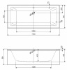 акриловая ванна cezares plane mini 170x75 plane mini-170-75-42-w37 без гидромассажа