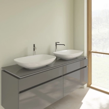 раковина villeroy & boch loop & friends 4a500001 накладная, 62x42 см, альпийский белый
