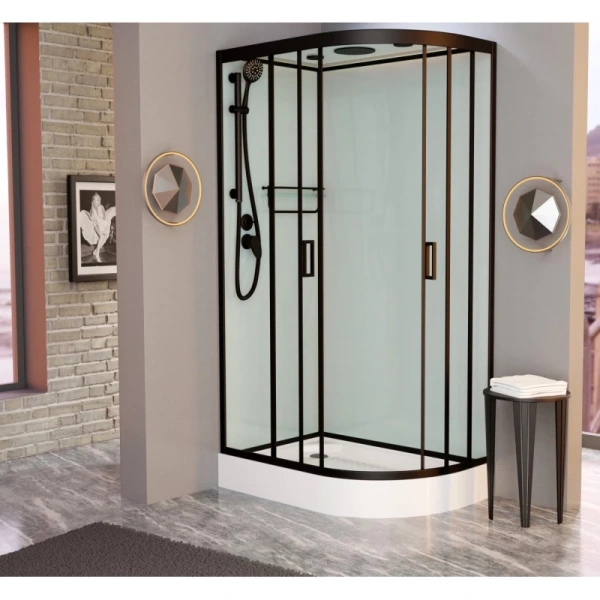 душевая кабина 120x80x220 см frank f412l black 214214 прозрачное