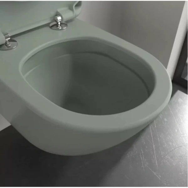 унитаз подвесной villeroy&boch antao 4674t0r8 без сиденья, безободковый, ceramicplus, twistflush, цвет morning green