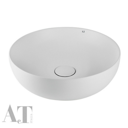 Раковина накладная 45 см AeT ELITE ROUND L615T0R0V0101 цвет белый матовый