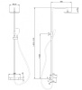 душевая стойка abber thermostat с термостатом и изливом, черная матовая af8516b