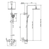 душевая система fima carlo frattini shower column f4285/r259ns цвет черный матовый