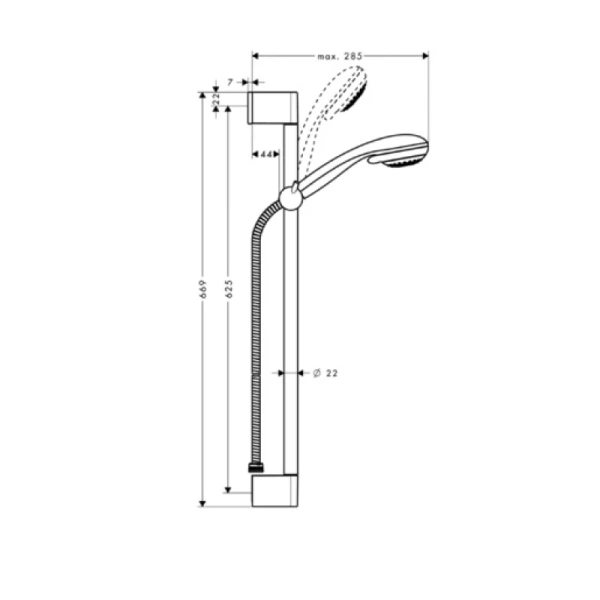 душевой гарнитур multi hansgrohe crometta 85 27767000