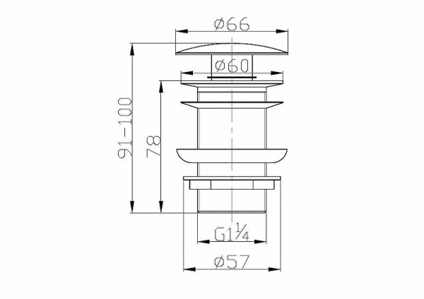 донный клапан для раковины belbagno bb-sc-crm click-clack хром