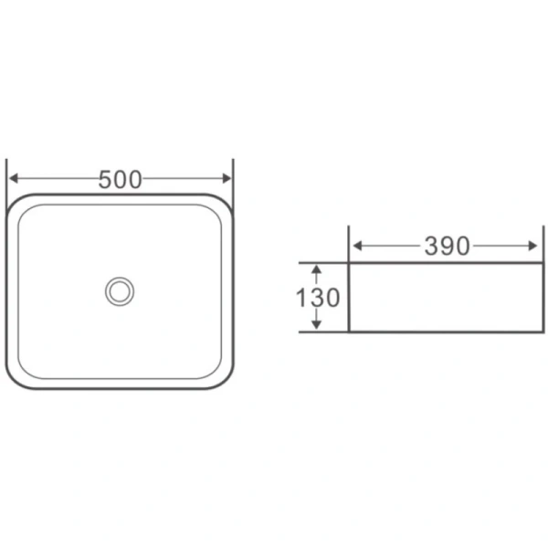 раковина накладная belbagno 50 bb1304, белая