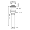 донный клапан wasserkraft a249 click-clack, хром