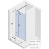 душевая дверь riho sz scandic nxt x102 100 l g001011120 (gx07120c1) профиль хром, стекло прозрачное