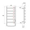 полотенцесушитель point афина п6 pn04848 электрический, диммер справа, 40x80 см, хром