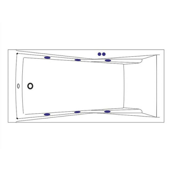 акриловая ванна excellent palace 180x80 "soft" цвет хром