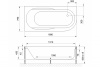 акриловая ванна royal bath azur standart 170x80 rb614203st-l с гидромассажем