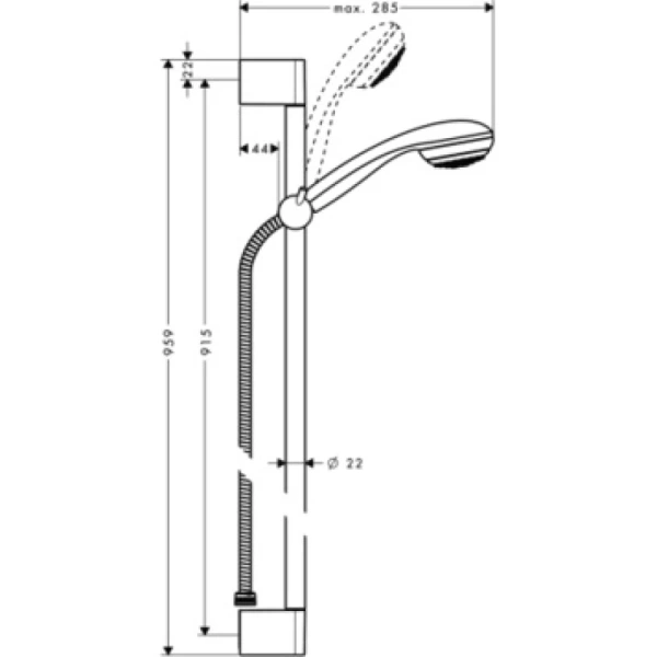 душевой гарнитур hansgrohe crometta 85 27729000