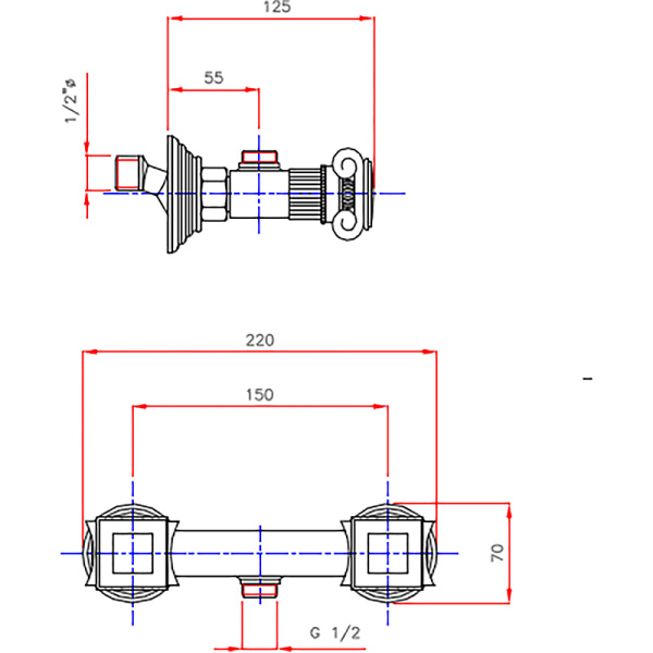 смеситель для душа cezares olimp olimp-ds-03/24-m золото 24 карат