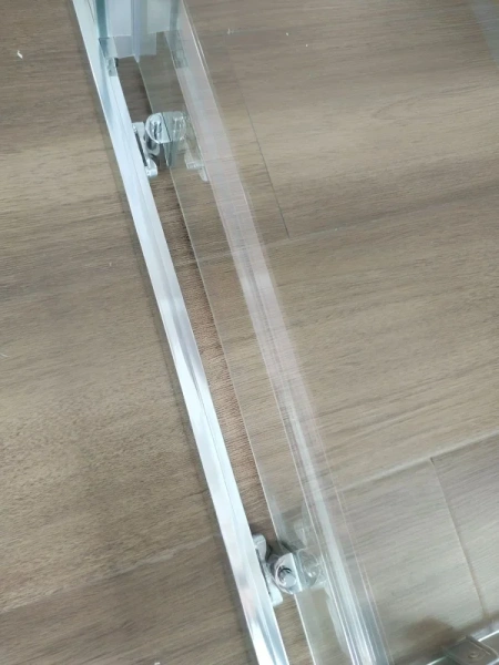 душевой уголок, душевое ограждение esbano flex esf-129ps-gm esogf108psgm 120х90 см с одной раздвижной дверкой, прямоугольный, профиль оружейная сталь (gun metal), стекло прозрачное 6 мм, без поддона