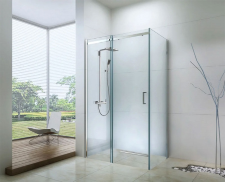 душевой уголок berges melita 110×80 061016 профиль хром, стекло прозрачное