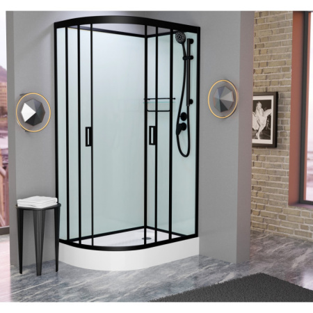 душевая кабина frank f411r black правая без крыши 110х80