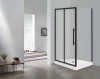 душевой уголок esbano flex 100x80 esogf108psb профиль черный стекло прозрачное