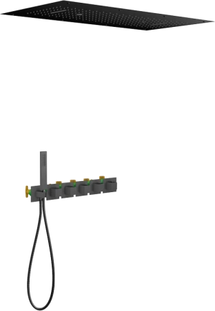 Душевой комплект Timo Petruma SX-5329/03SM С ВНУТРЕННЕЙ ЧАСТЬЮ, с термостатом, черный