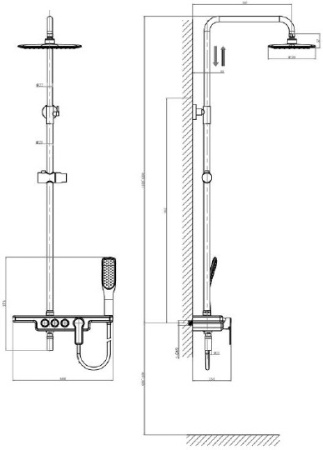душевая стойка d&k kunste da1443713b13 оранжевый