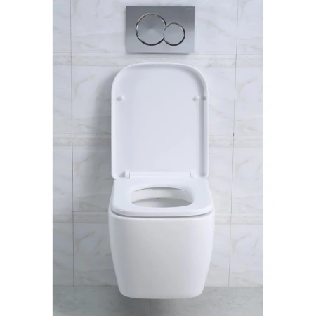унитаз подвесной безободковый belbagno veneto bb132chr без сиденья, цвет белый