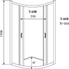 душевой уголок timo altti 80×80 altti-608f профиль хром, стекло матовое