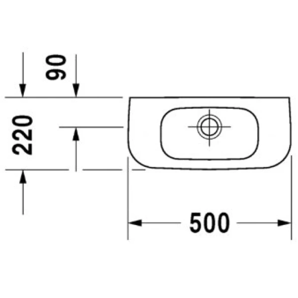 раковина подвесная duravit d-code 07065000002