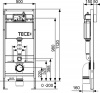 комплект унитаз tece v04 с инсталляцией tece base k440407.wc1 с сиденьем микролифт и с клавишей смыва tecenow черной матовой