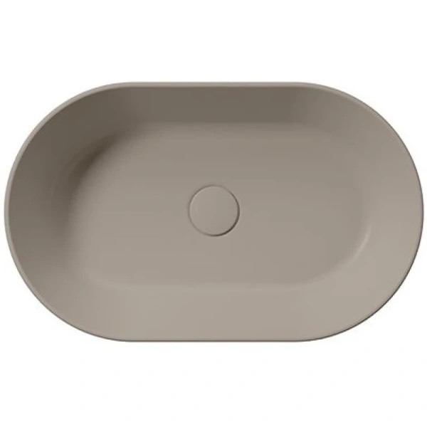 раковина gsi kube x 945805 накладная, 60x37 см, tortora opaco (коричневый матовый)