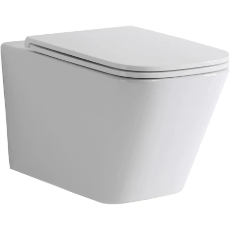 Унитаз TECE TeceSpring S 9700996 подвесной, безободковый, с сиденьем в комплекте, белый