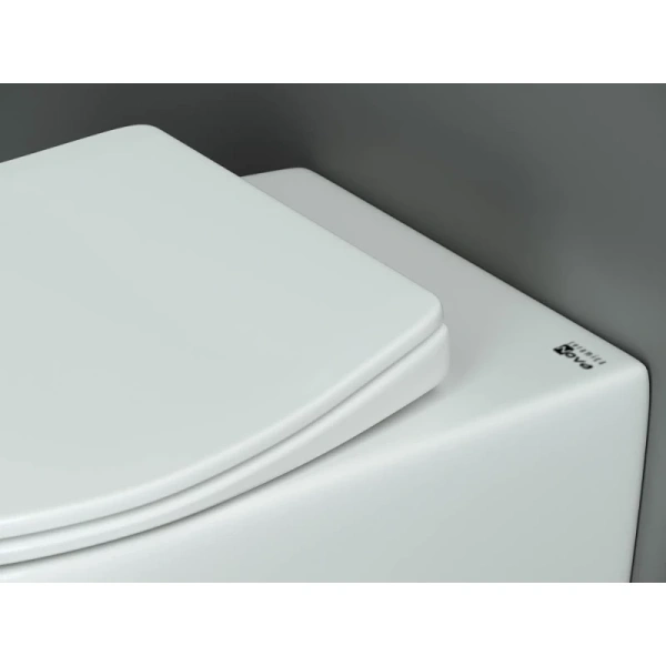 унитаз ceramicanova pearl rimless cn8001 подвесной, с сиденьем микролифт, белая