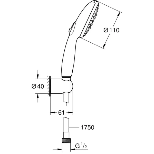 душевой набор grohe tempesta 27849003