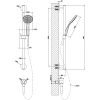 душевой гарнитур gessi emporio 47306#299 цвет черный xl