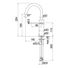 смеситель для раковины nobili velis ve125138/3flp diamond smoke