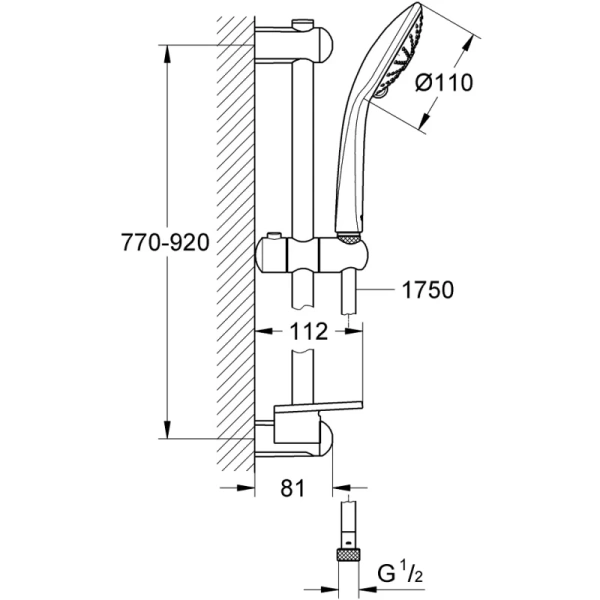 душевой гарнитур grohe euphoria 27226001