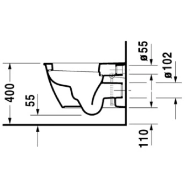 унитаз подвесной duravit darling new 2545090000, без сиденья, цвет белый.